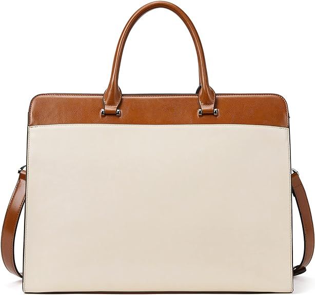 BROMEN Women Leather Briefcase 15.6 inch Laptop Handbag Vintage Shoulder Tote Bag Work Purses | Amazon (CA)