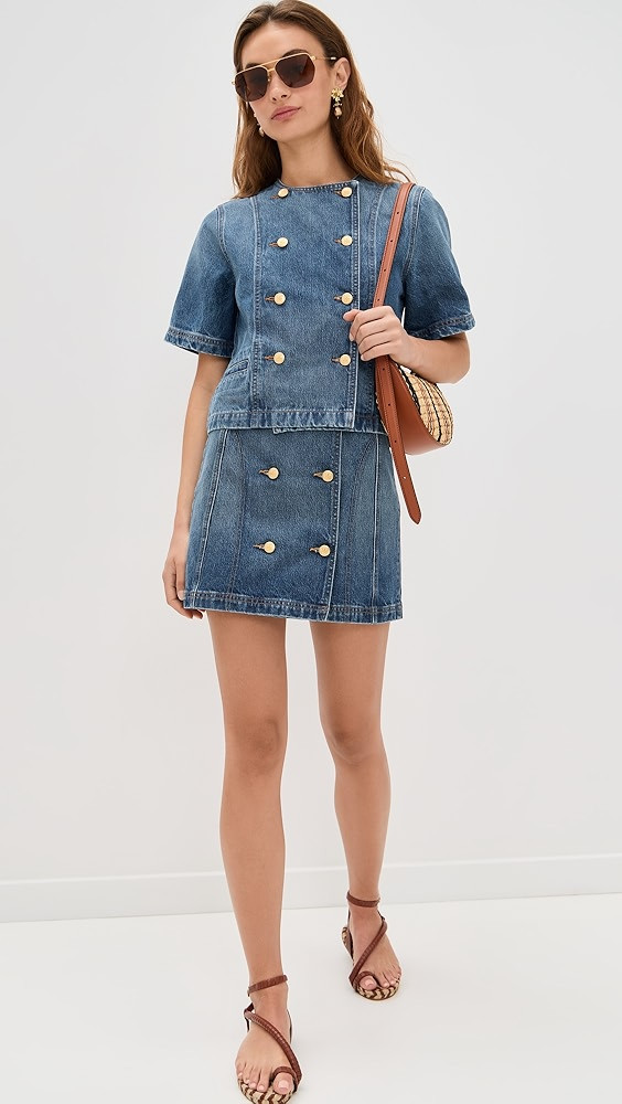 The Clara Mini Denim Skirt | Shopbop