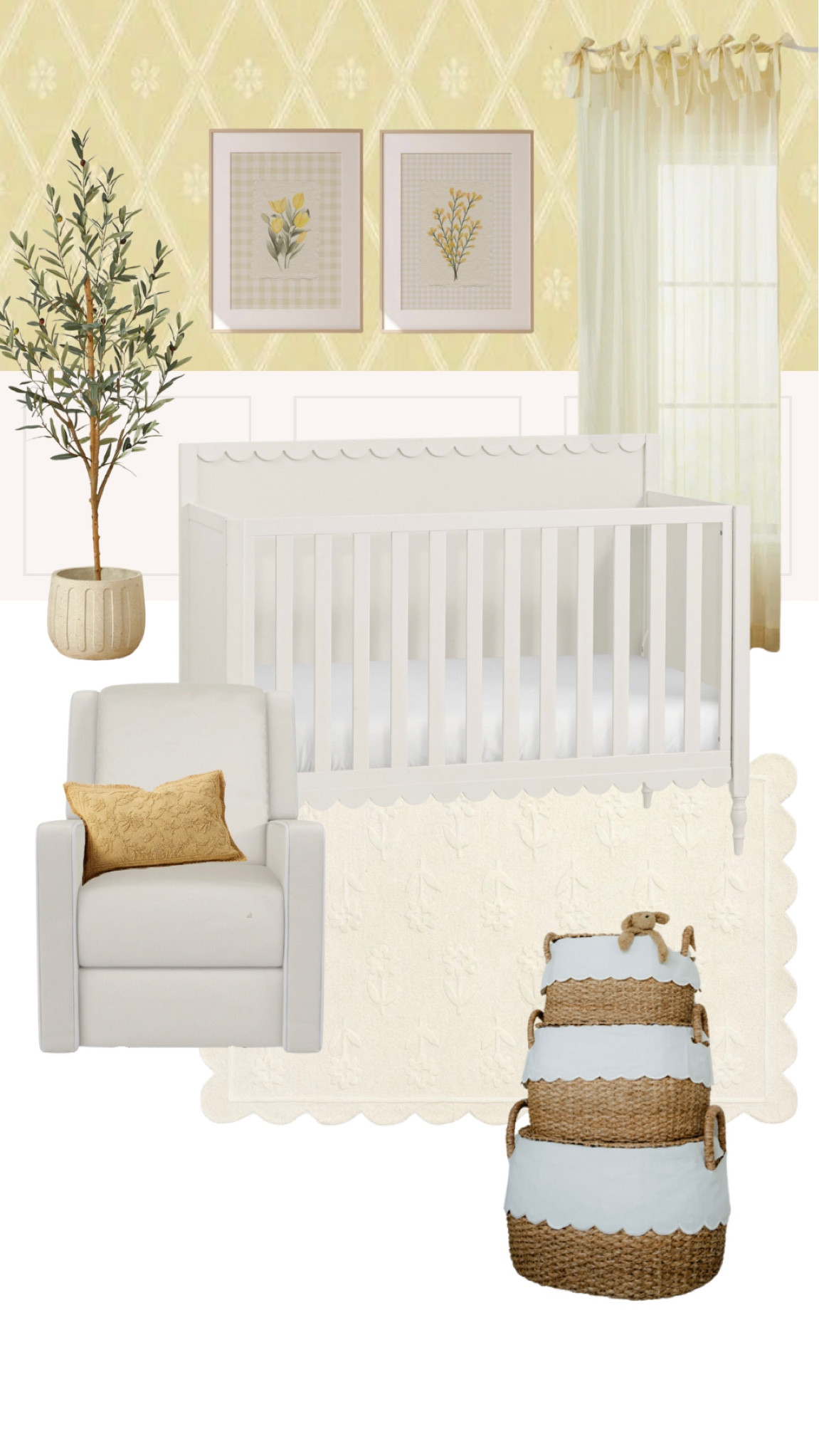 Yellow Floral Nursery Inspo 💛🌼

#LTKKids #LTKBump #LTKBaby