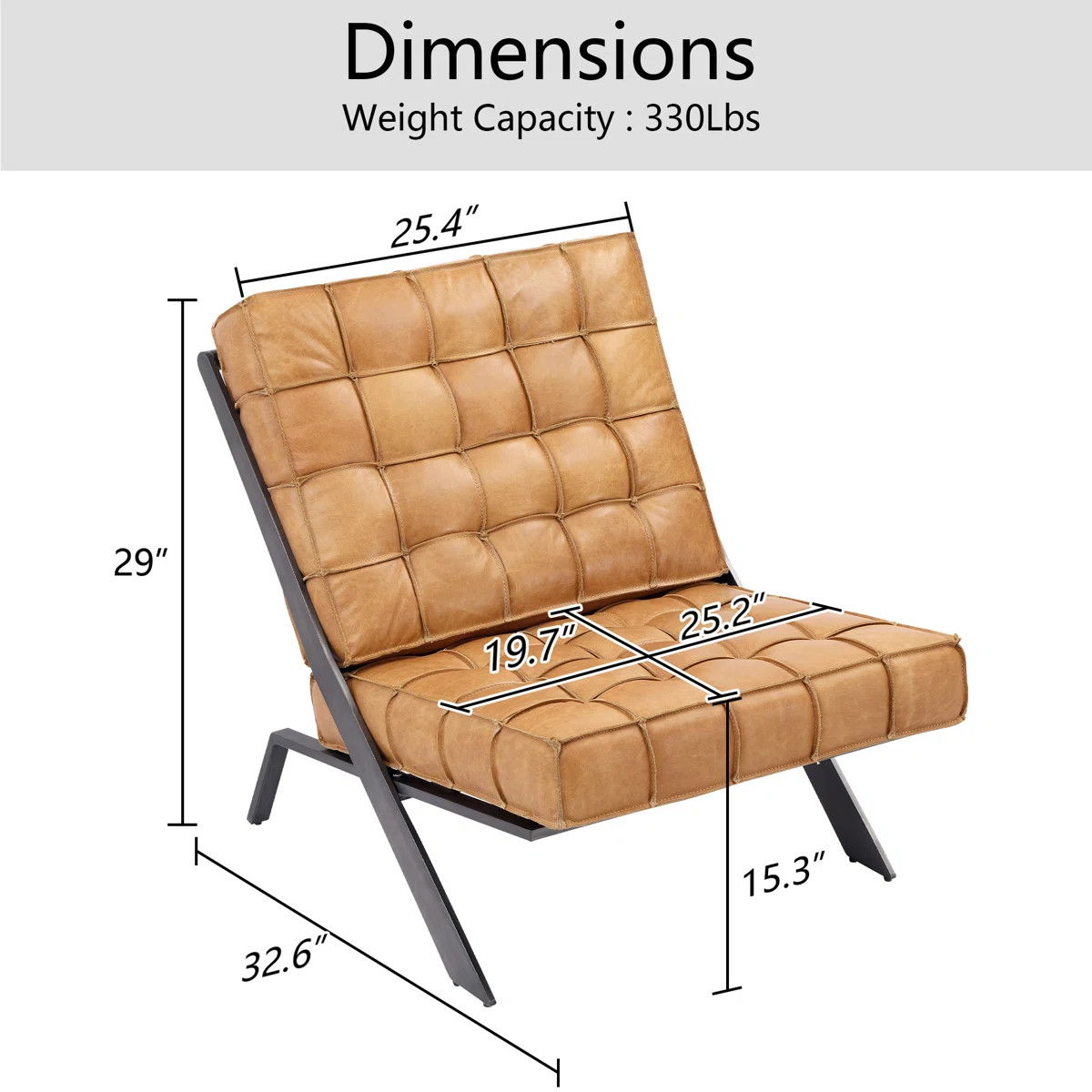 Zamire 25.4'' Wide Genuine Leather Lounge Chair | Wayfair North America