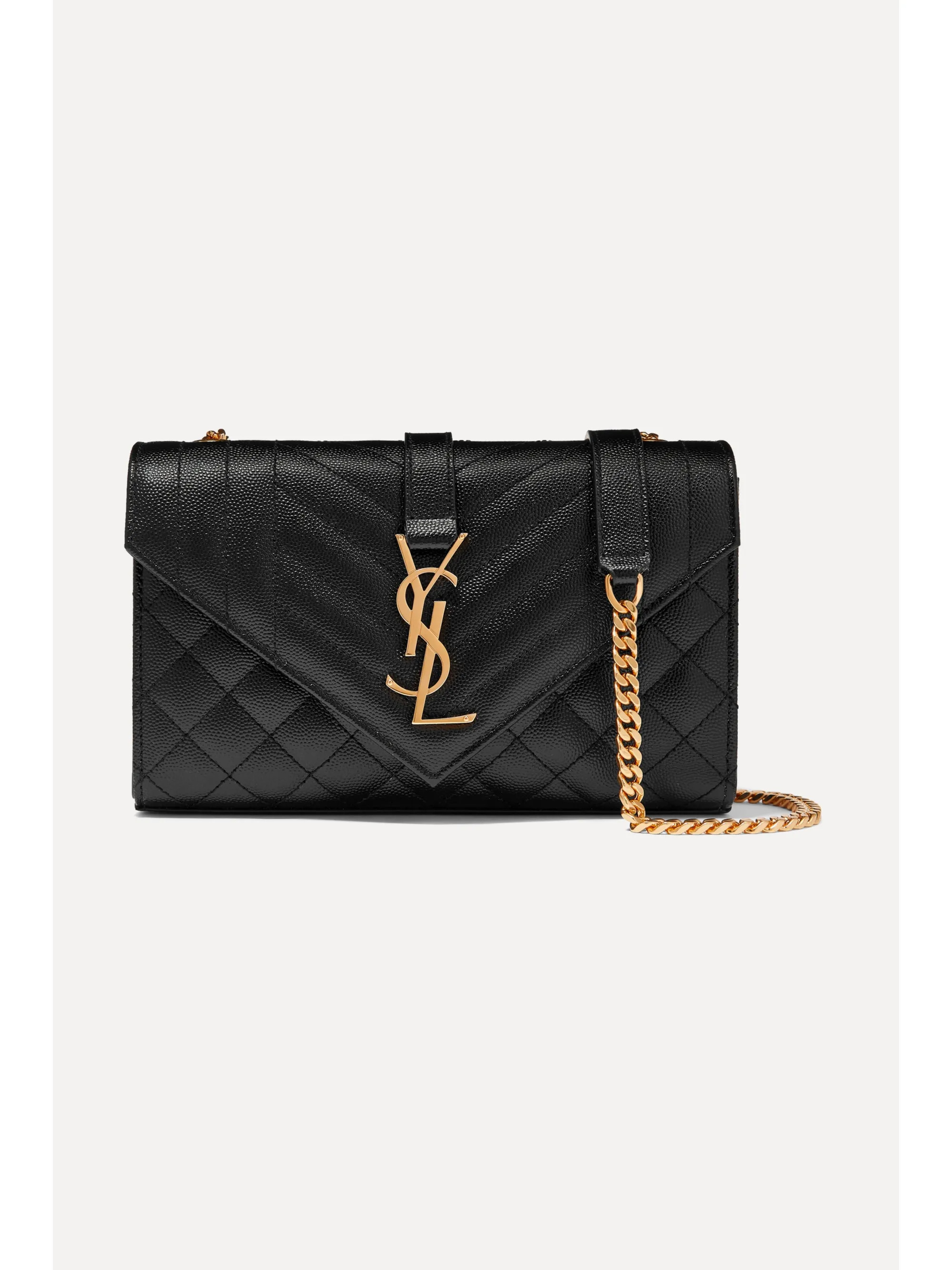 Envelope small quilted textured-leather shoulder bag | NET-A-PORTER (US)