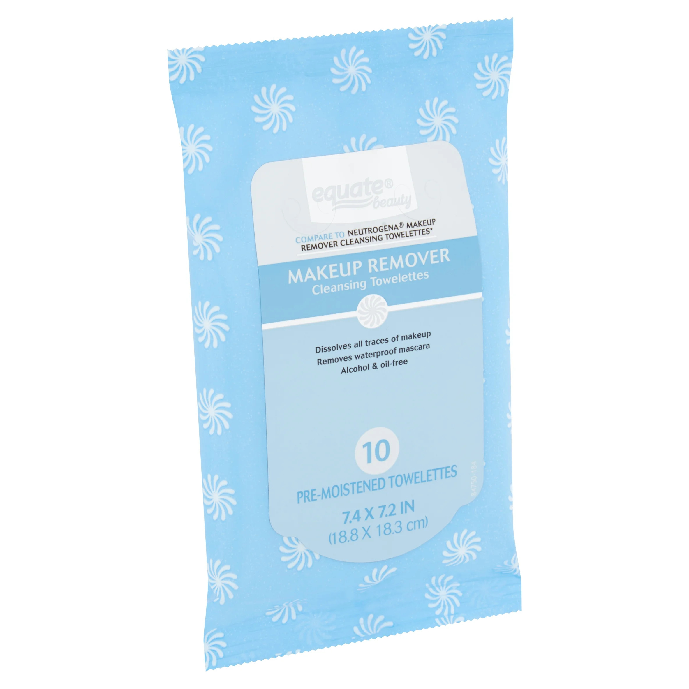 Equate Makeup Remover Cleansing Towelettes for Travel, 10 Wipes, Compare to Neutrogena® Makeup R... | Walmart (US)