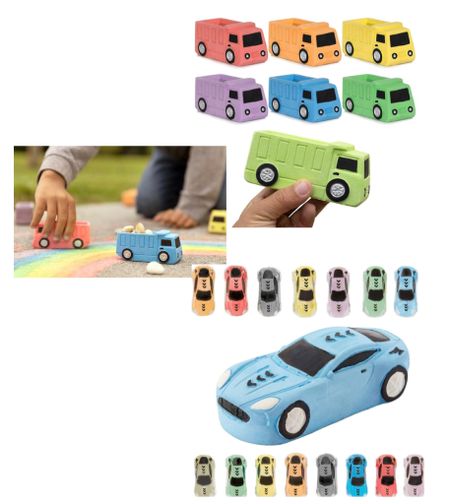 Sidewalk chalk 🏎️ & 🚛, how cute!!! Such a smart idea, color while they drive - perfect addition to Easter Baskets for littles! ✨💨