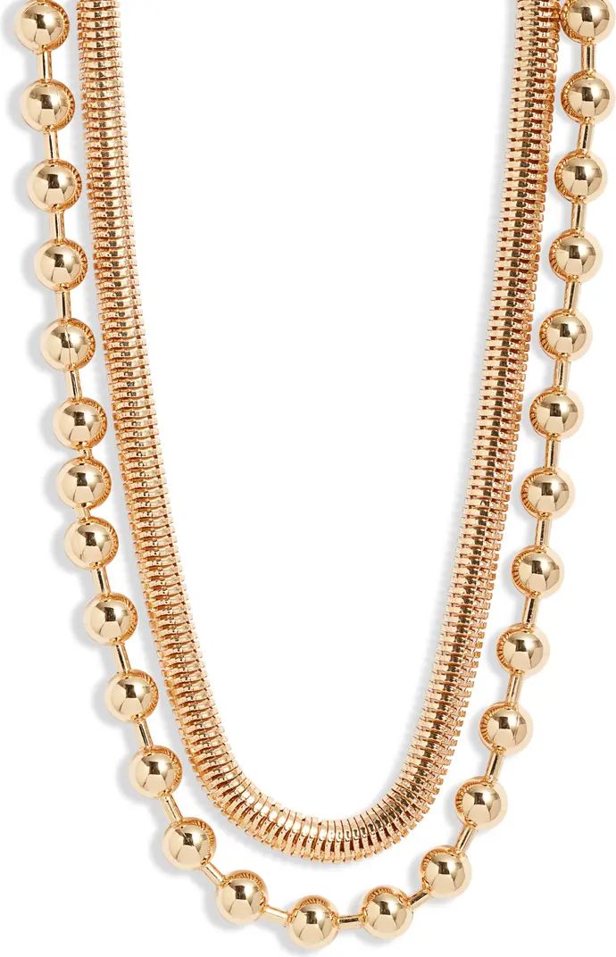 Set of 2 Snake & Ball Chain Necklaces | Nordstrom