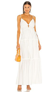 Karina Grimaldi Solana Solid Dress in White from Revolve.com | Revolve Clothing (Global)