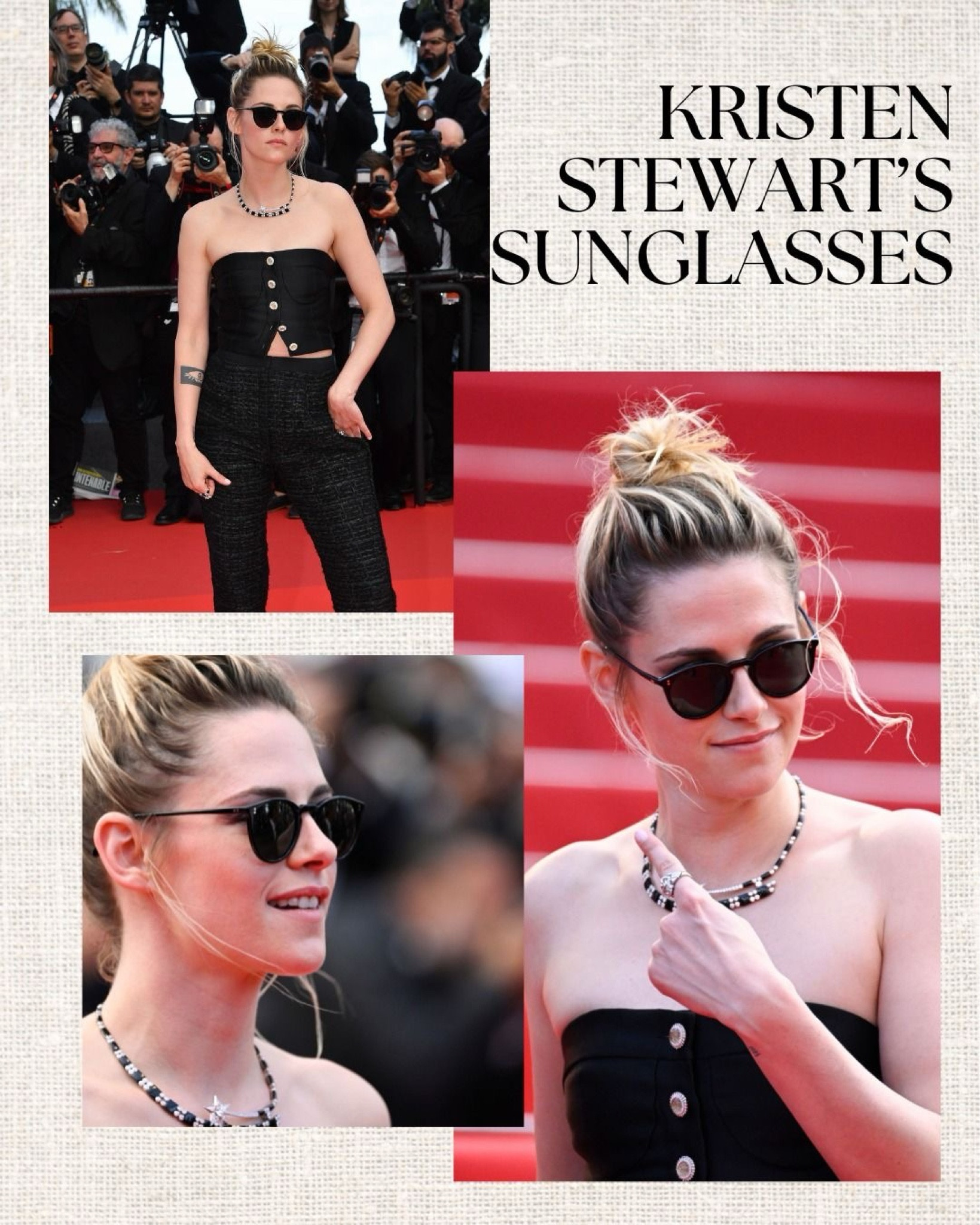 Get the look - Kristen Stewart's sunglasses. Oliver Peoples sunglasses the Twilight star wore at the Cannes Film Festival. 

#LTKbeauty #LTKGiftGuide #LTKstyletip