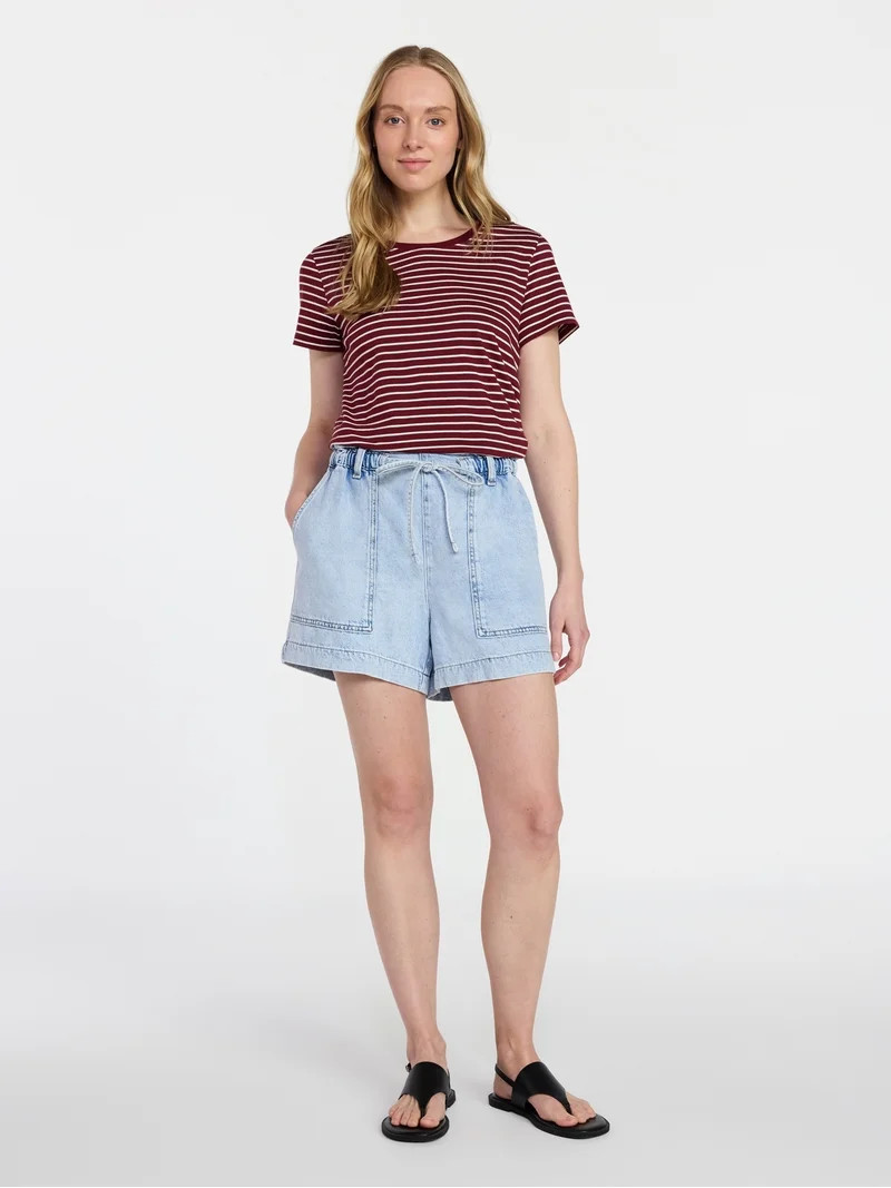 Time and Tru Women's Drapey Utility Shorts, 4" Inseam, Sizes XS-XXXL | Walmart (US)