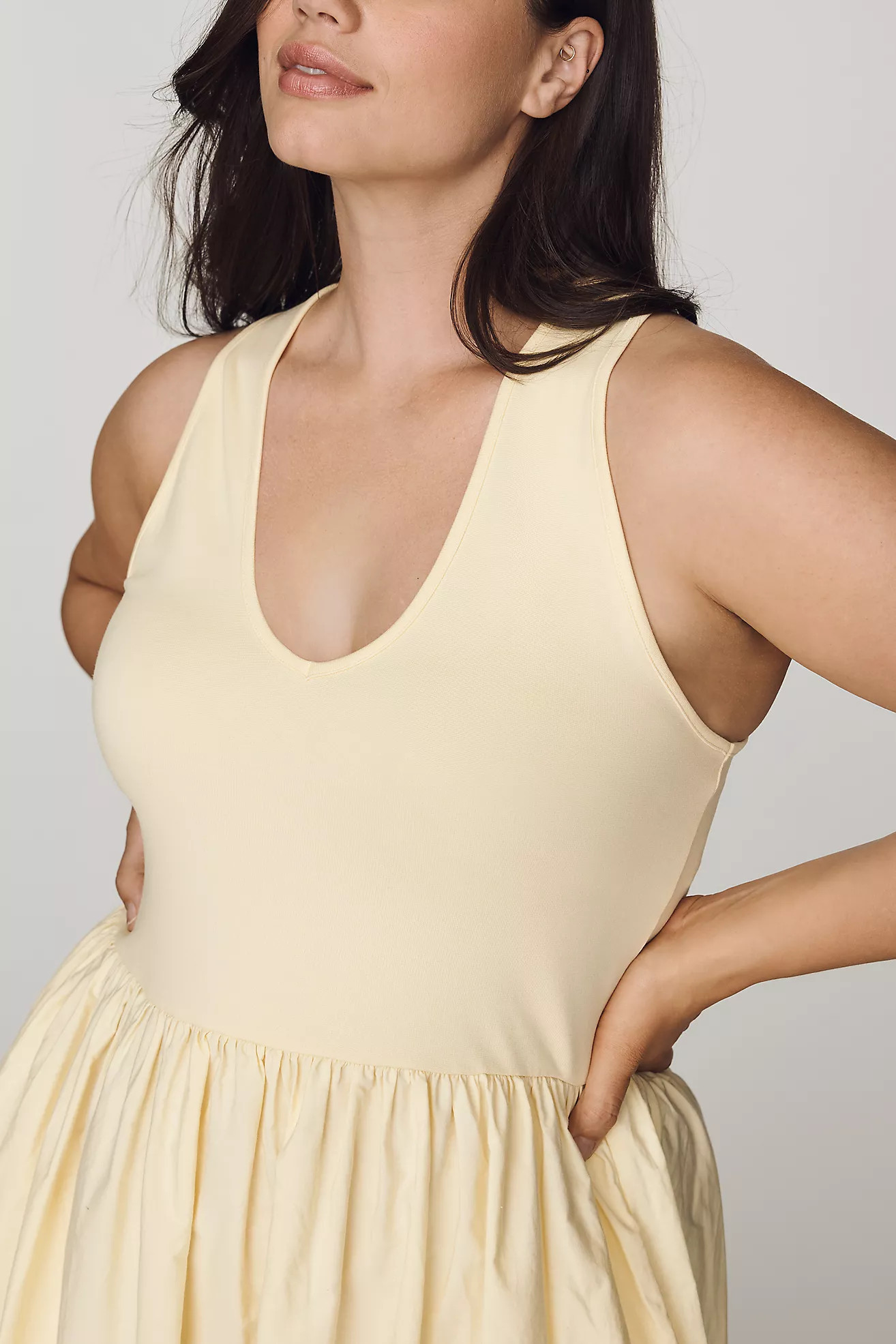 Maeve Cutwork Scoop-Neck Twofer Dress | Anthropologie (US)