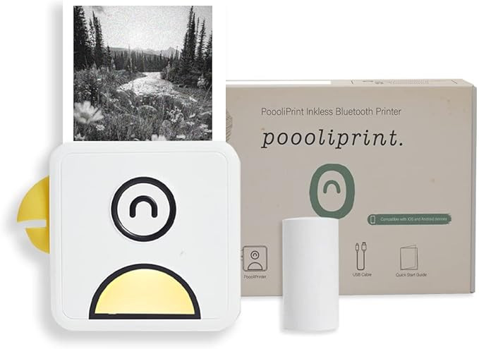 Poooliprint L1 Inkless Pocket Printer - Mini Phone Bluetooth Portable Poooli Thermal Printer for ... | Amazon (US)
