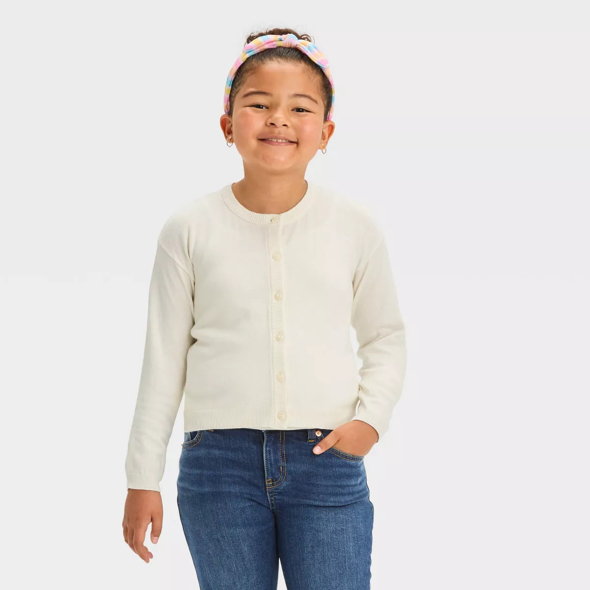 Girls' Button-Front Cardigan Sweater - Cat & Jack™ | Target