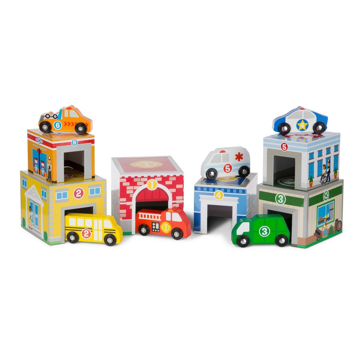 Melissa & Doug Nesting & Sorting Toys - Buildings & Vehicles | Target
