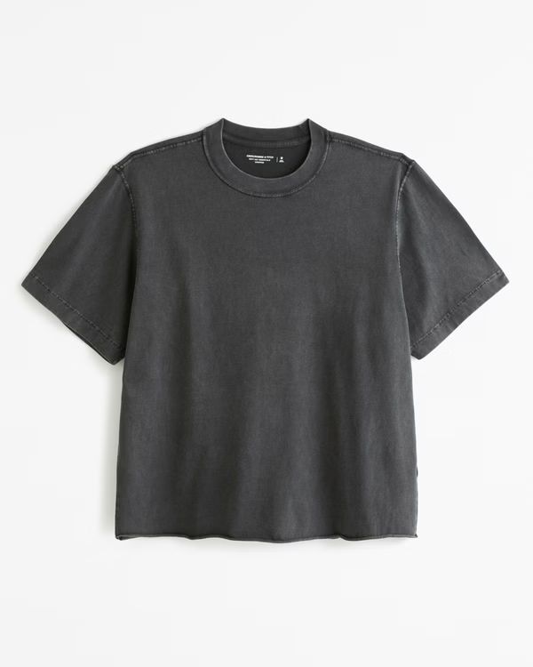Men's Vintage-Inspired Cropped Tee | Men's Tops | Abercrombie.com | Abercrombie & Fitch (US)