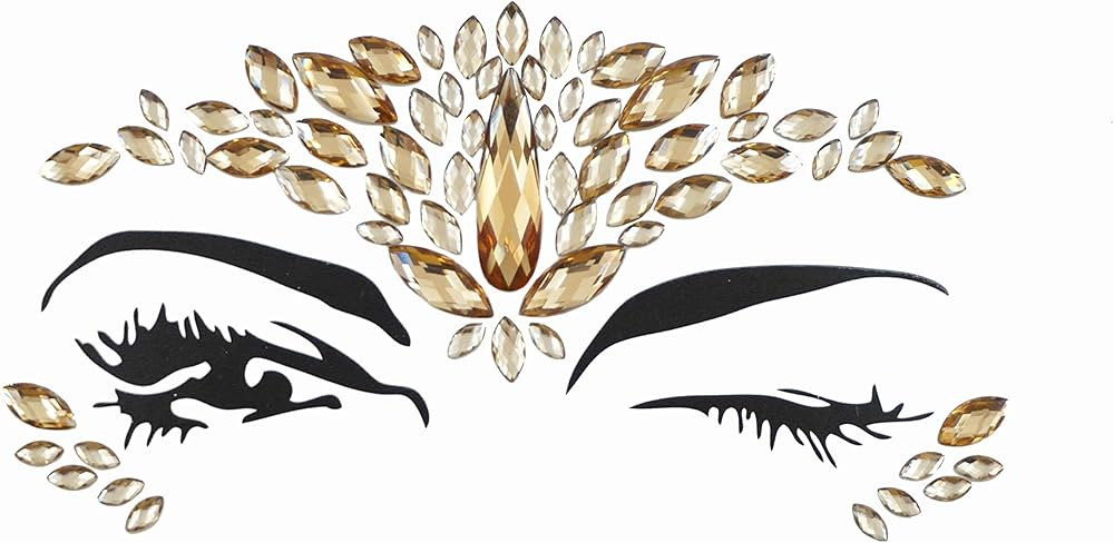 face jewels for makeup Festival Wedding Face Gems Temporary Tattoos mermaid halloween Bindi Fusio... | Amazon (US)