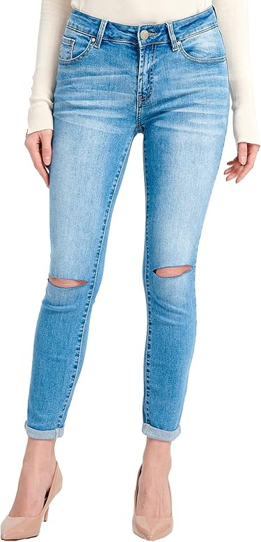 Resfeber Women's Ripped Boyfriend Jeans Cute Distressed Jeans Stretch Skinny Jeans with Hole | Amazon (US)