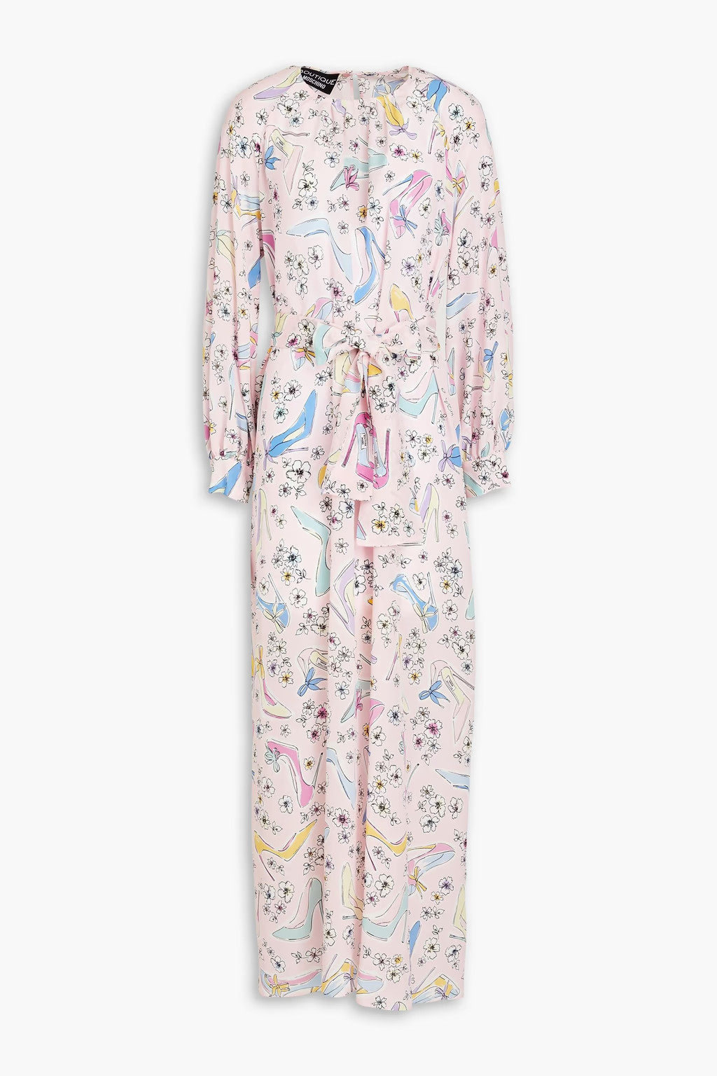 Belted printed silk crepe de chine maxi dress | The Outnet (US and CA)