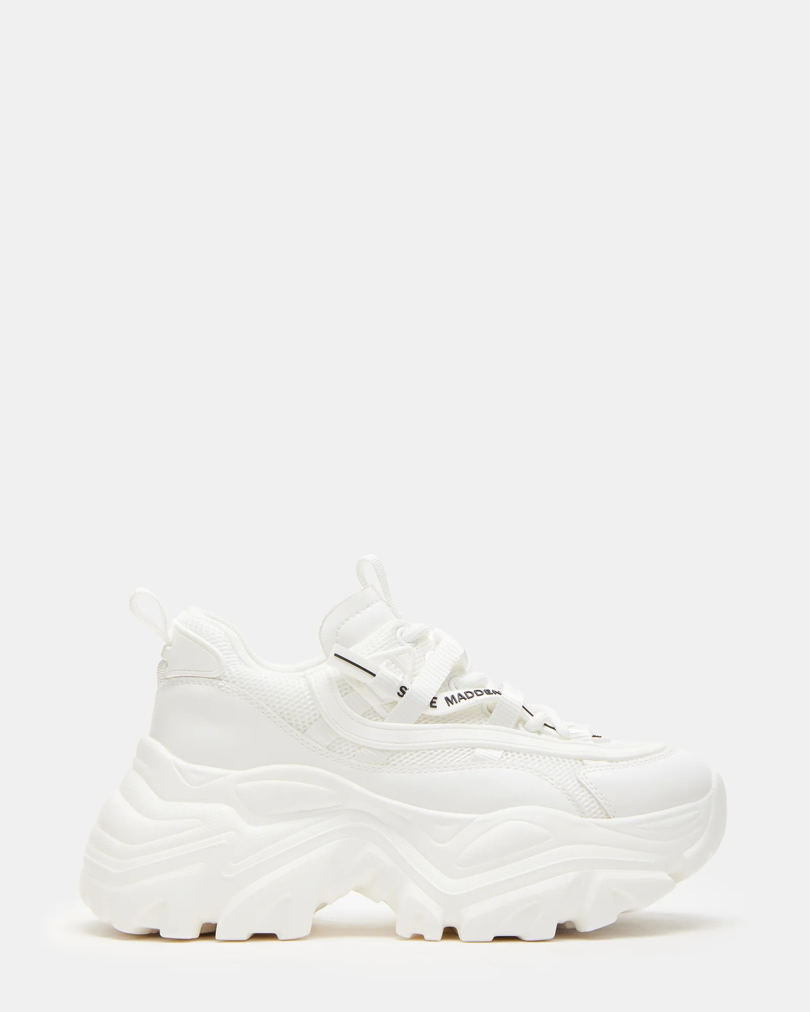 RECOUPE White Women's Chunky Platform Low-Top Sneaker | Steve Madden (US)