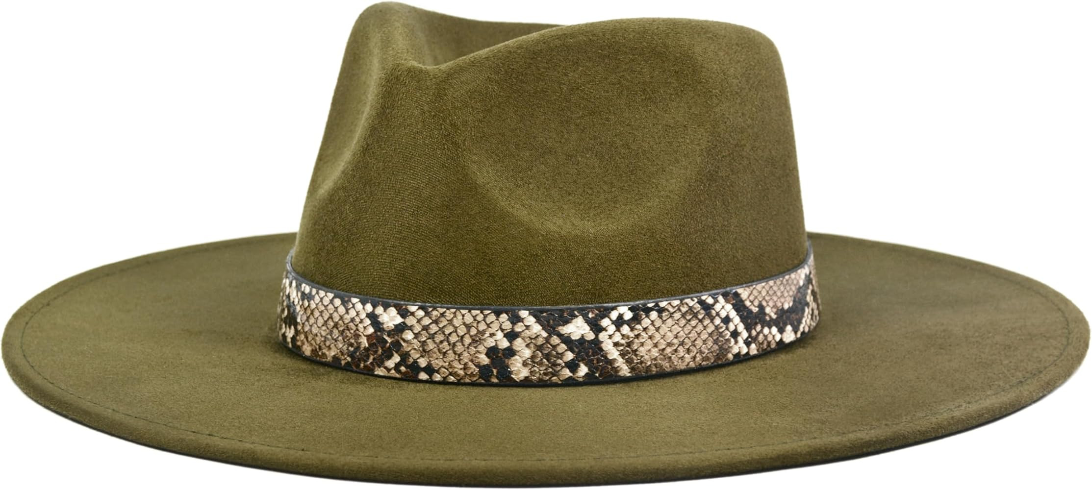 FLUFFY SENSE. Big Wide Brim Boho Western Hat for Women and Men - Felt Rancher Fedora Hat with 4 i... | Amazon (US)