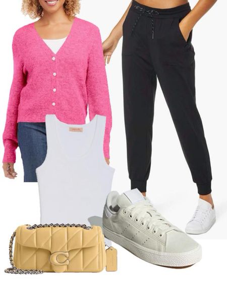 Wear this spring transitional sweater and handbag later with a tank top, joggers and sneakers. 

#LTKSeasonal #LTKfindsunder100 #LTKstyletip