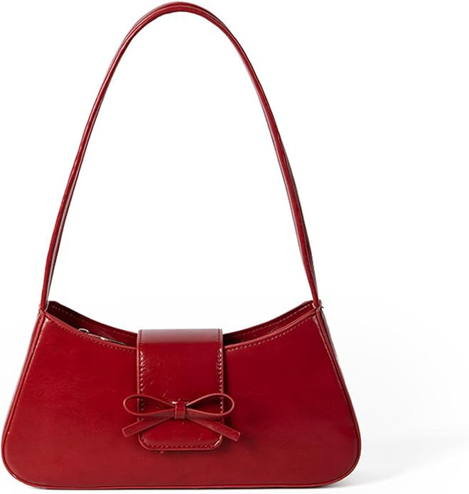 Y2K Purse for Women Small Shoulder Hobo Bags Coquette Bag Cute Bow Leather Purses and Handbag for... | Amazon (US)