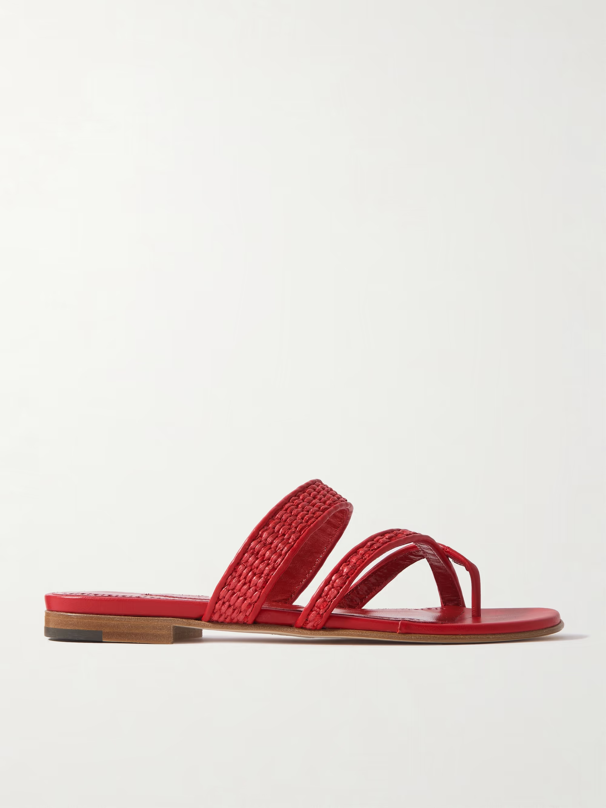 Susara 10 raffia and leather sandals | NET-A-PORTER APAC