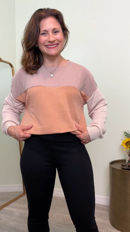 Color blocked oversized light weight crew neck top. I'm wearing size small but normally xs. Small fits perfectly.

#LTKSummerSales #LTKVideo #LTKStyleTip