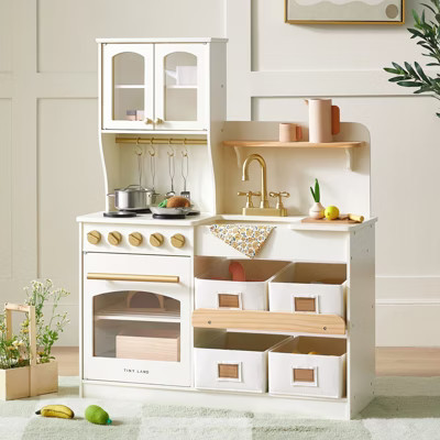 Tiny Land® Wooden Play Kitchen with Storage for Creative Toddlers | Target