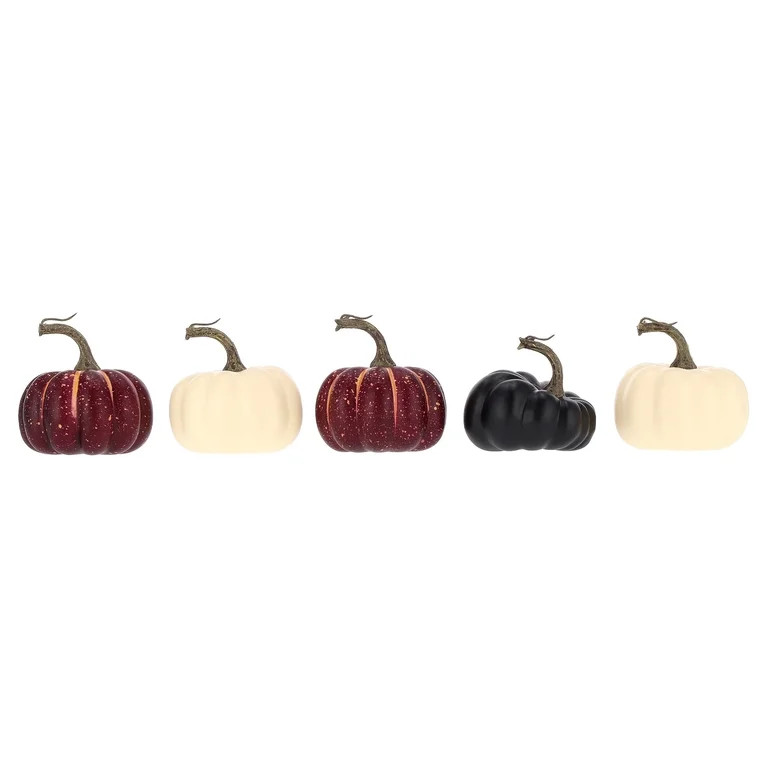 Mini Foam Pumpkin Decorations, Multicolor, 5 Count, Fall by Way To Celebrate | Walmart (US)
