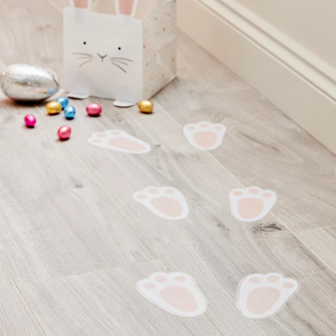 Easter Bunny Footprint Floor Stickers | Ellie and Piper