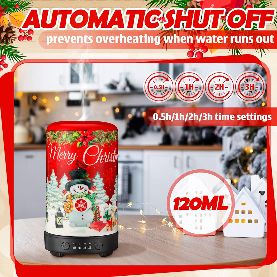Snowman Diffuser Christmas Essential Oil Diffuser Gifts 120ml Holiday Present for Essential Oil S... | Amazon (US)