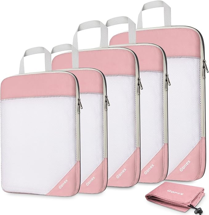 Compression Packing Cubes, Gonex Extensible Storage Mesh Bags Organizers | Amazon (US)