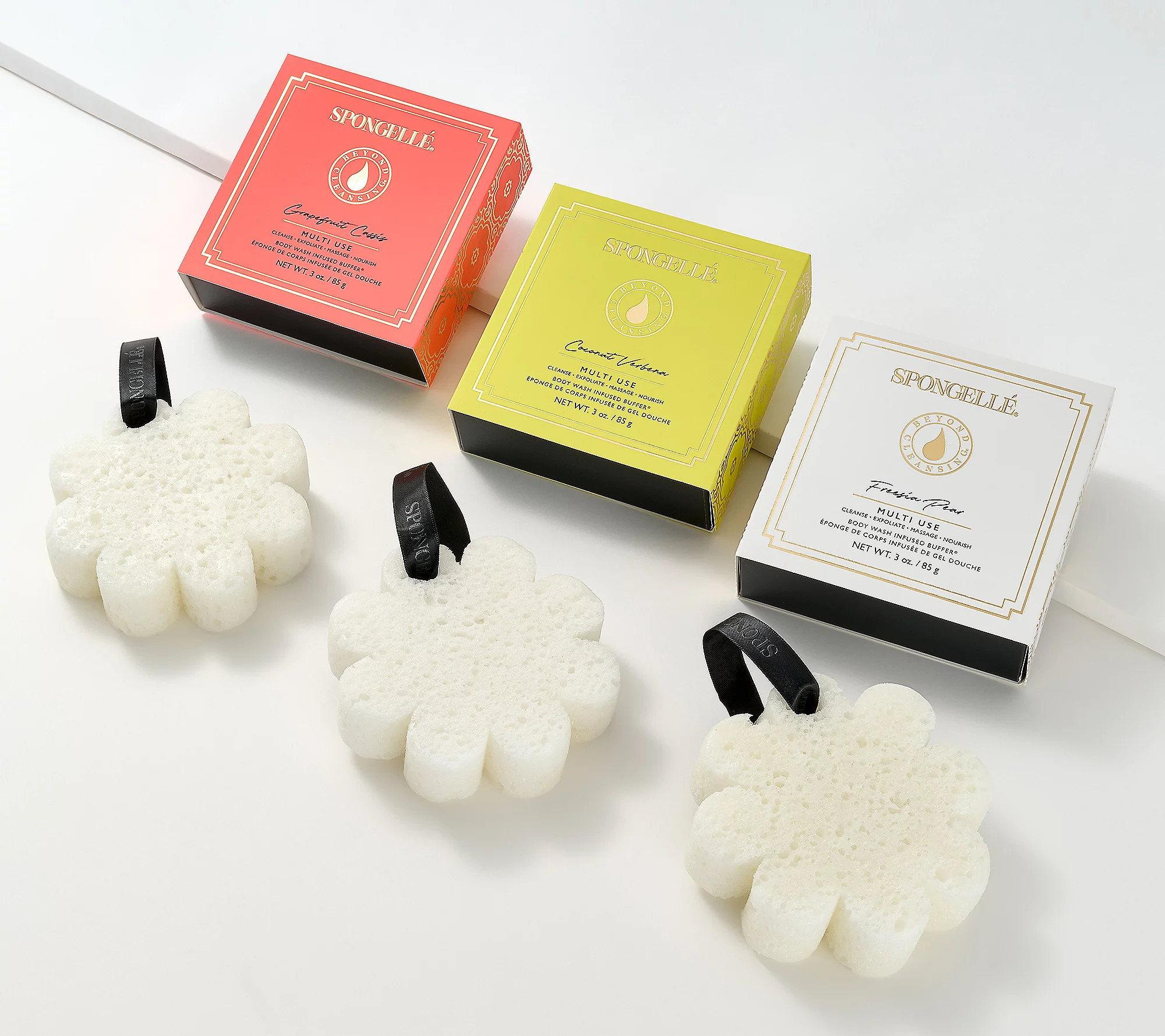 Spongelle S/3 Fruity Body Wash Infused Buffer Collection | QVC