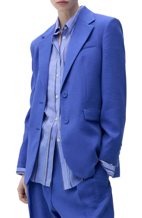 MANGO Structured Suit Jacket in Blue at Nordstrom, Size Xx-Small | Nordstrom
