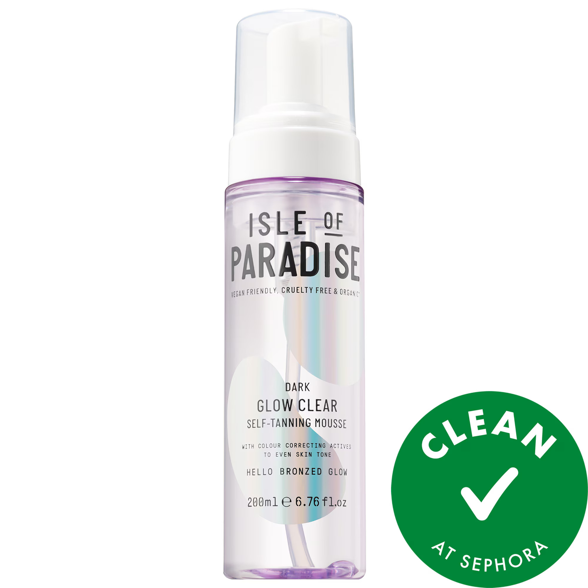 Isle of Paradise Glow Clear, Color Correcting Self-Tanning Mousse Dark 6.76 oz/ 200 mL | Sephora (US)