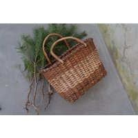 Vintage Antique Wicker Basket - Antique Hand Woven Country Farmhouse Primitives Country Decor- Rare Era 50x | Etsy (US)