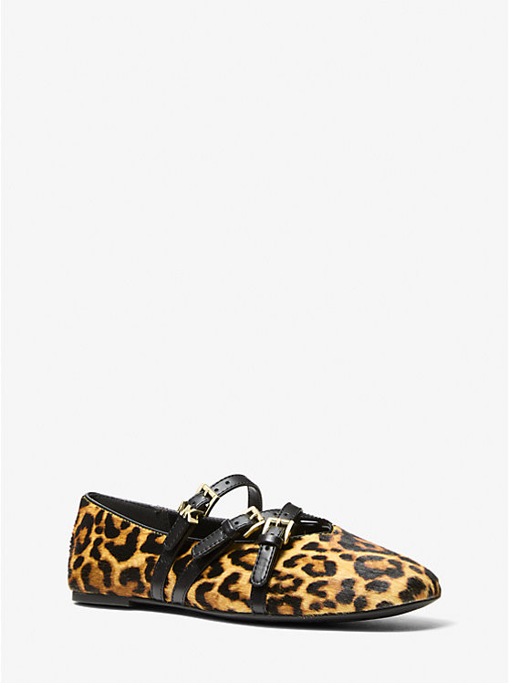 Indy Flex Leopard Print Calf Hair Ballet Flat | Michael Kors US