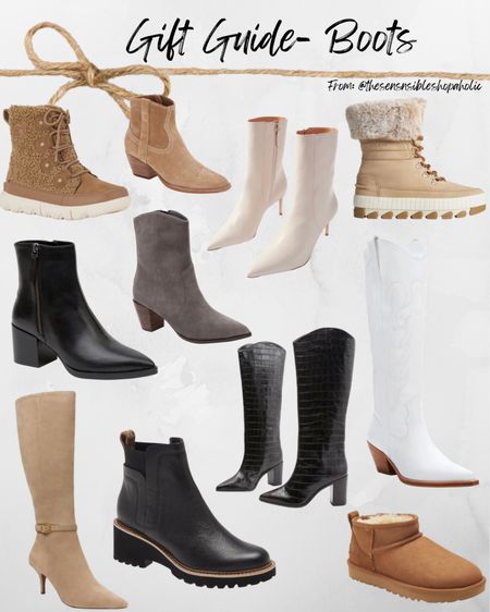Gift guide women’s boots winter boots booties knee high boots cowboy boots white black tan suede boots Nordstrom snow boots gifts for her women’s gift ideas 

#LTKshoecrush #LTKHoliday #LTKSeasonal