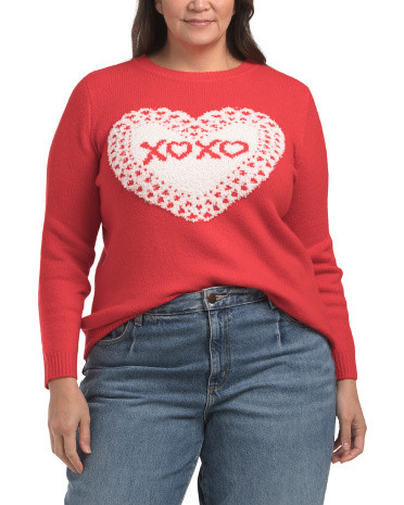 Plus Long Sleeve Crew Neck Sweater | TJ Maxx