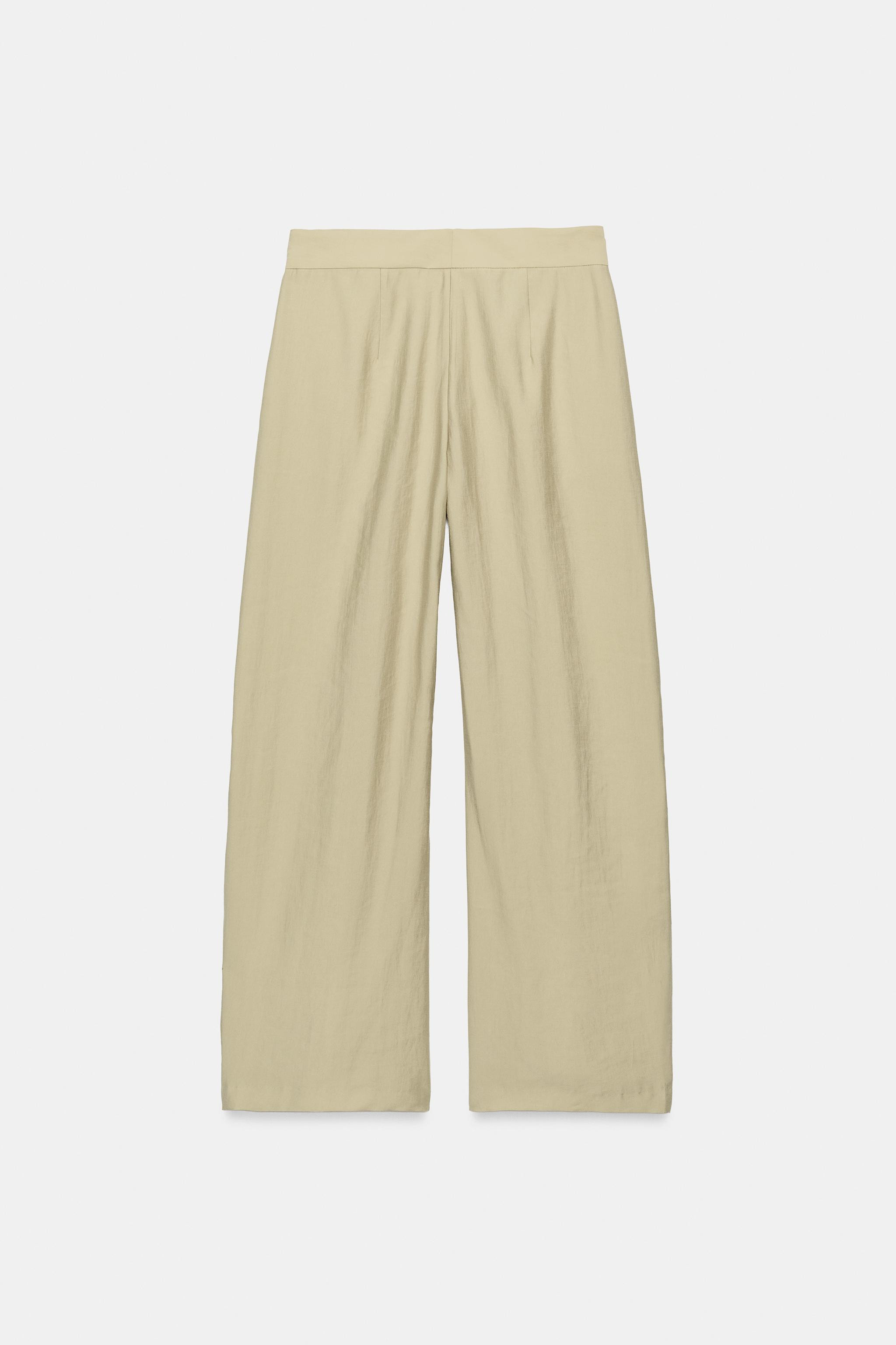 ZW COLLECTION PLEATED WIDE LEG PANTS | Zara US