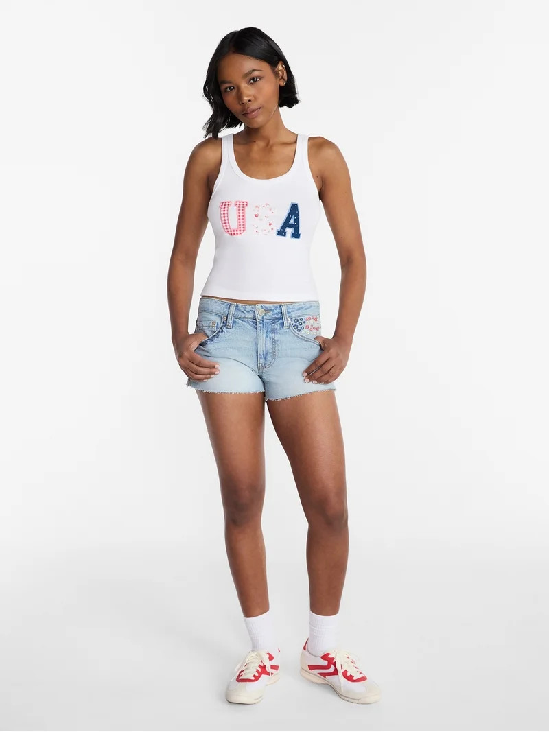 No Boundaries Americana Graphic Tank Top, Women's XXS-XXL | Walmart (US)