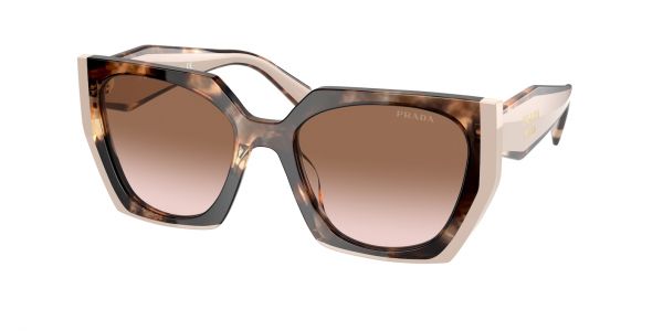 Prada PR 15WS Sunglasses | 01R0A6 Tortoise Caramel / Powder / Brown Gradient Lens 54-19-140 | EZ Contacts