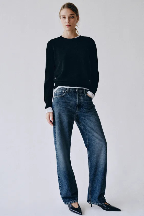 ZW COLLECTION MID-RISE STRAIGHT JEANS | Zara US
