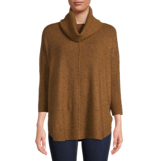 Time and Tru Women's Cowl Neck Sweater - Walmart.com | Walmart (US)