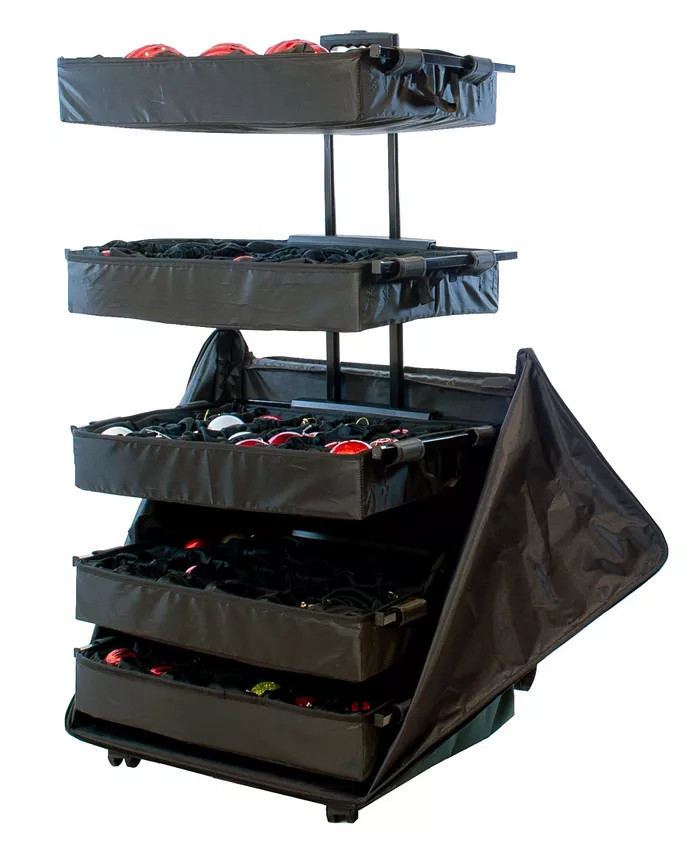 5 Tray Christmas Ornament Storage Box with Adjustable Dividers | Macy's