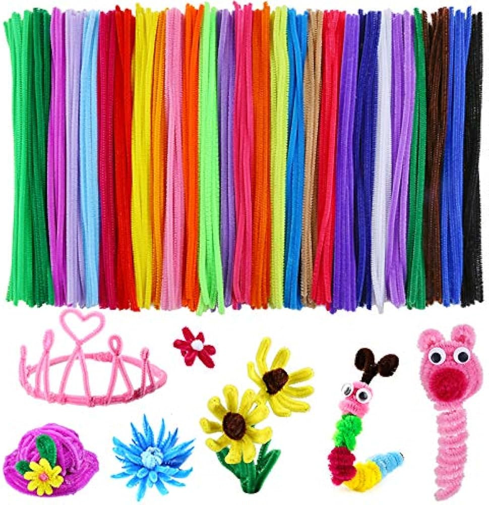Caydo 324 Pieces Pipe Cleaners 27 Colors Chenille Stems for DIY Art Creative Crafts Project Decor... | Amazon (US)
