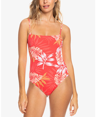 Roxy Juniors' Seaside Tropics One-Piece Swimsuit & Reviews - Swimsuits & Cover-Ups - Women - Macy... | Macys (US)