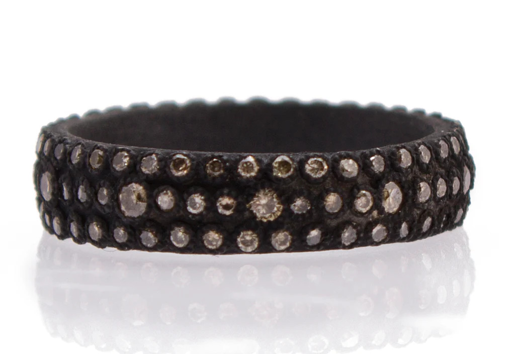 Blackened Eternity Stack Ring | Armenta