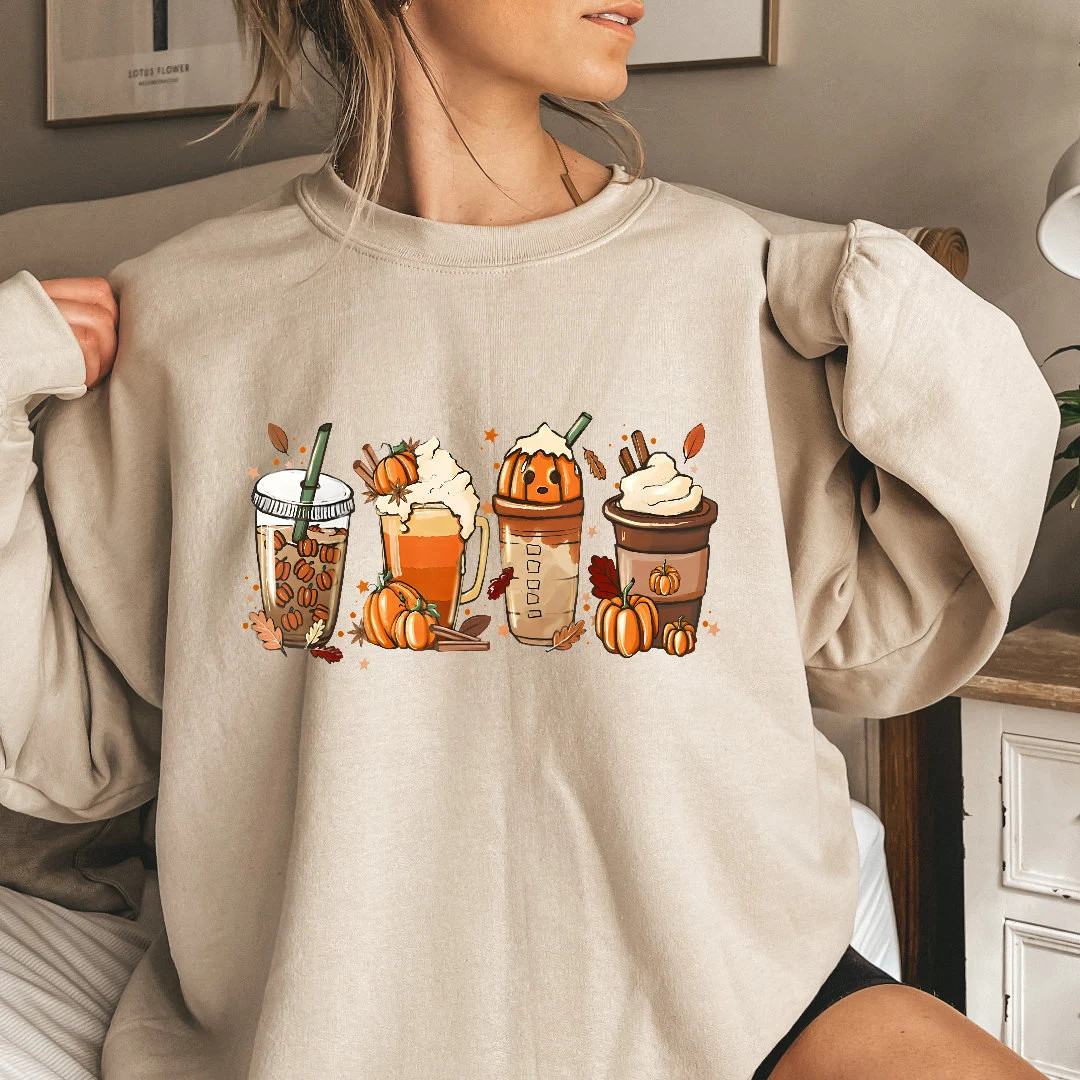 Pumpkin Fall Sweatshirt , Fall Coffee Sweatshirt, Pumpkin Spice Shirt, Womens Fall Shirt, Thanksg... | Etsy (US)