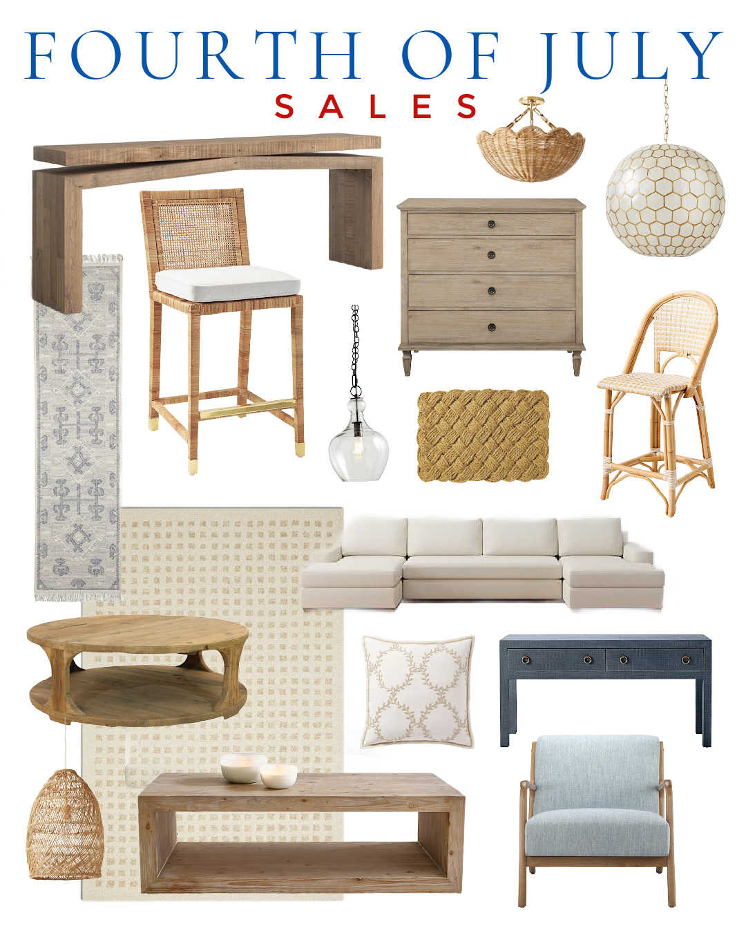 Early 4th of July sales on home decor, furniture, coffee tables, rugs, counter stools, lighting, outdoor living, and more! 

 

 #LTKSeasonal #LTKHome #LTKSaleAlert