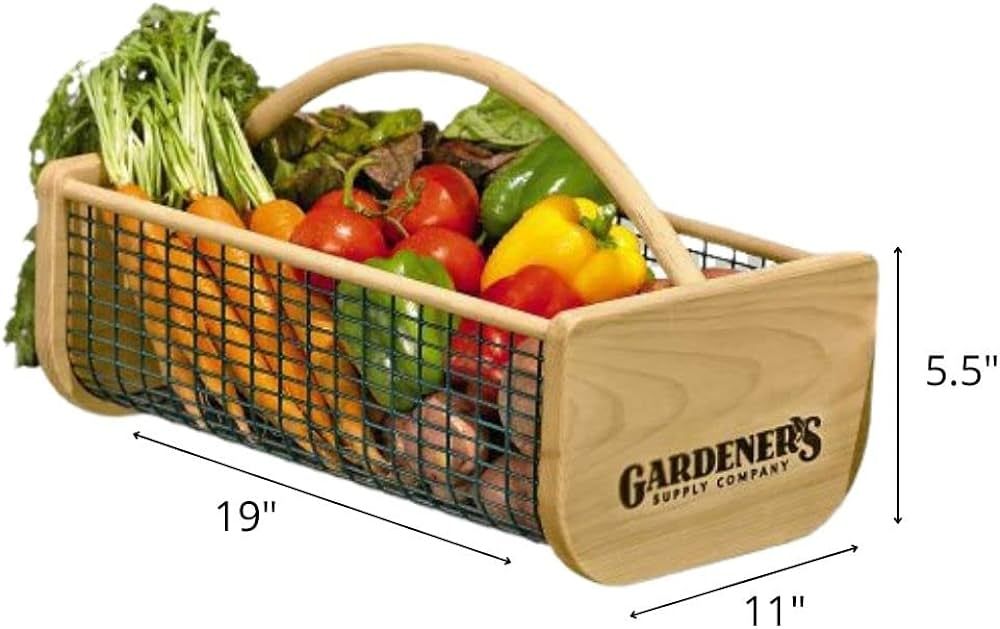 Gardeners Supply Company Large Garden Hod Harvest Basket | Versatile Gardening Fruits & Vegetable... | Amazon (US)