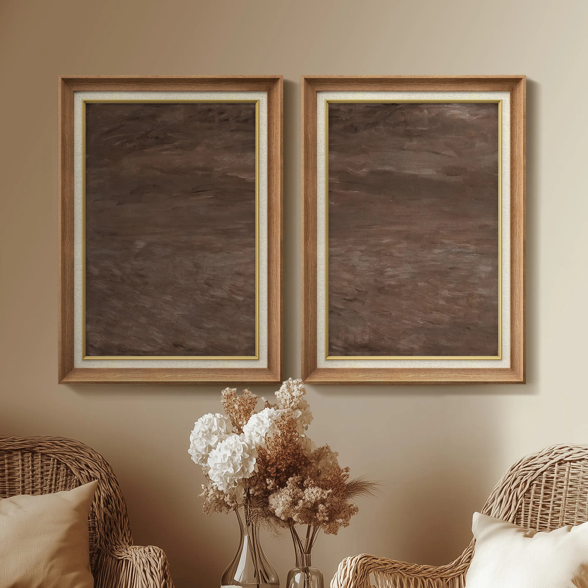 17 Stories Set of 2 Premium Framed Art Artworks on Premium Canvas with 26"x36" Frame | Wayfair | Wayfair North America